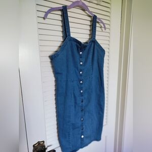 Active USA Women's Denim Button-Front  Dress Size Large